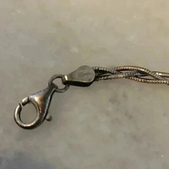 Bracelet Dyadema Italy Sterling Silver Braided Intertwined Snake - Picture 4 of 7